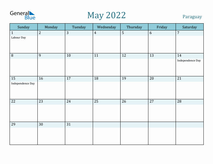 May 2022 Calendar with Holidays