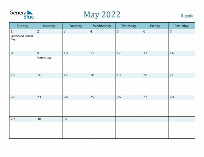 May 2022 Calendar with Holidays