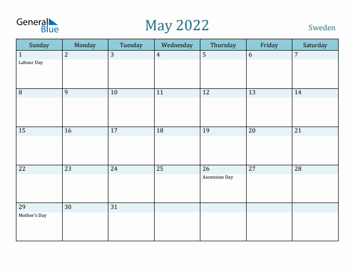 May 2022 Calendar with Holidays