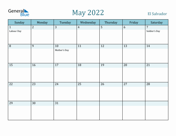 May 2022 Calendar with Holidays