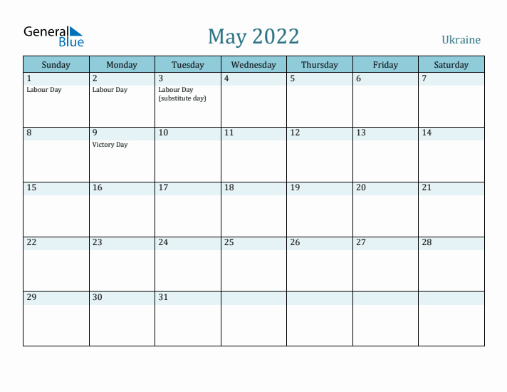 May 2022 Calendar with Holidays