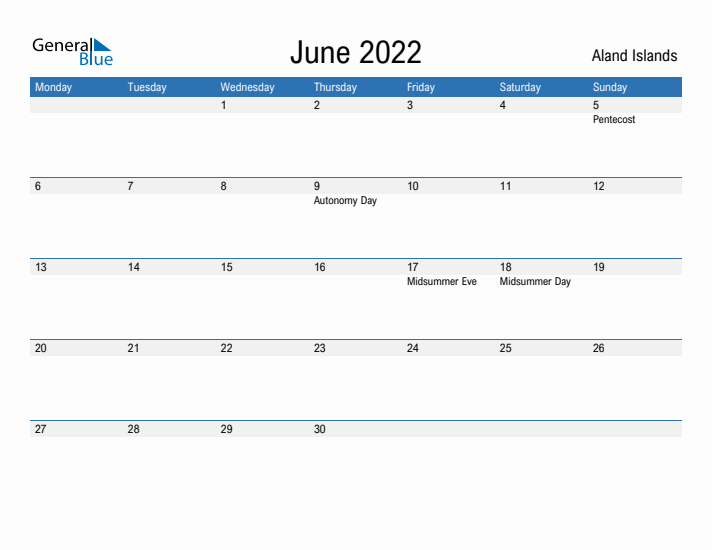 Fillable June 2022 Calendar