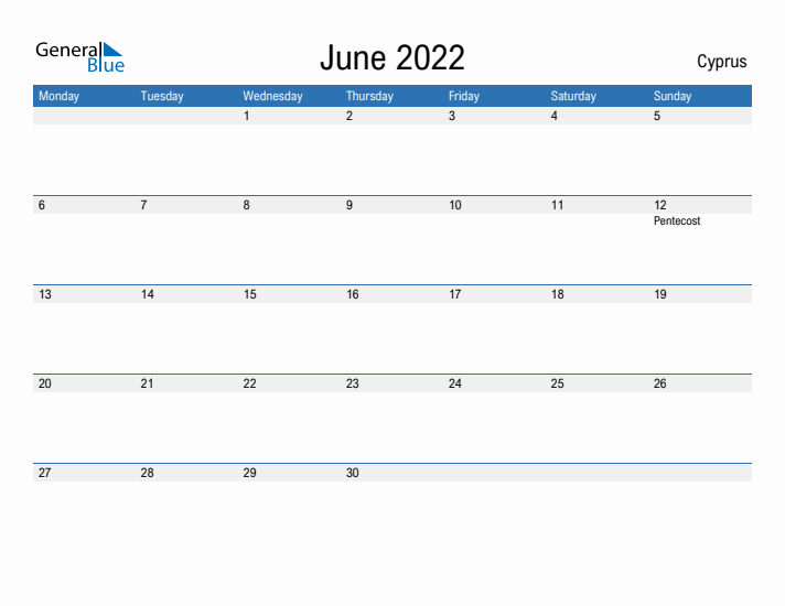 Fillable June 2022 Calendar