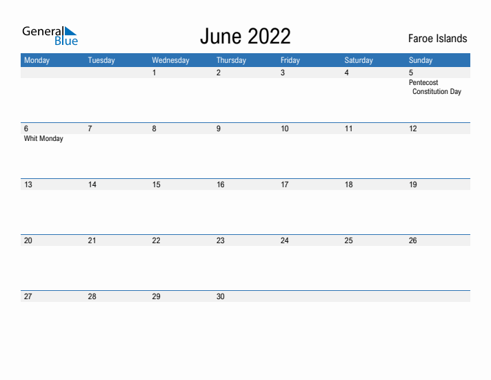 Fillable June 2022 Calendar