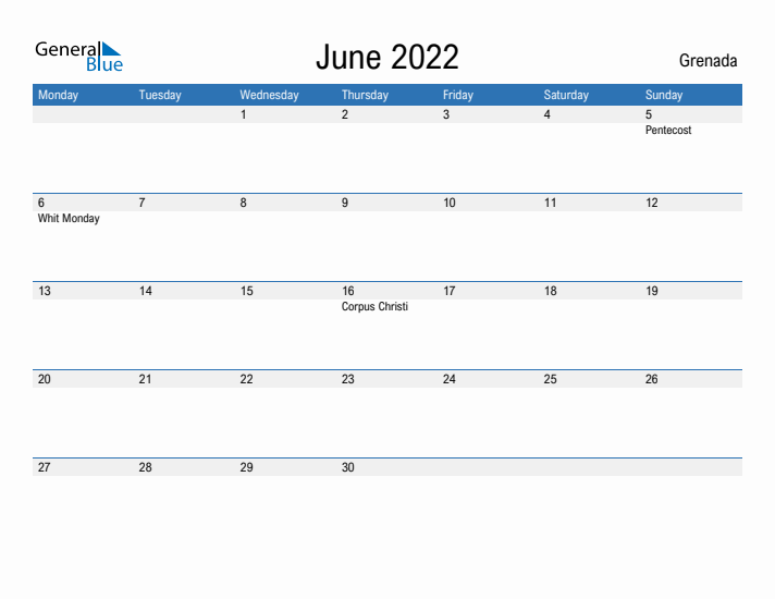 Fillable June 2022 Calendar