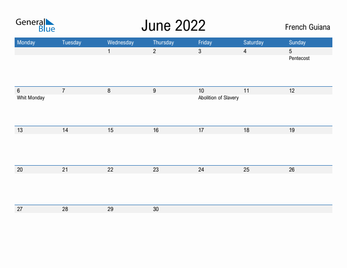 Fillable June 2022 Calendar