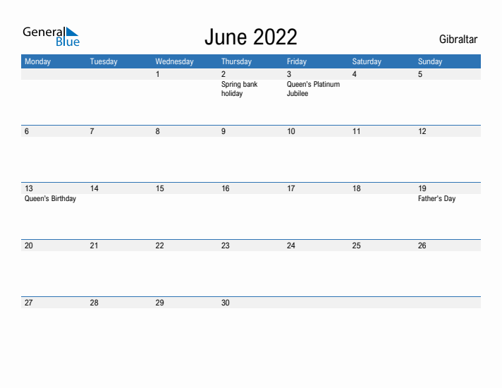 Fillable June 2022 Calendar