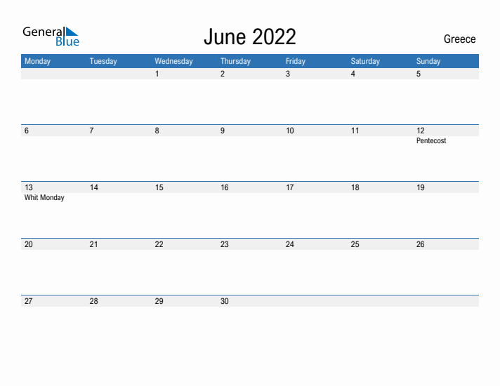 Fillable June 2022 Calendar