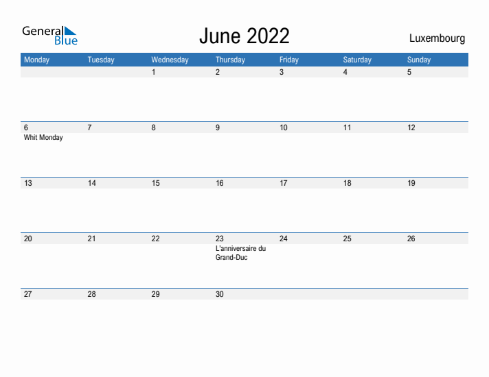 Fillable June 2022 Calendar