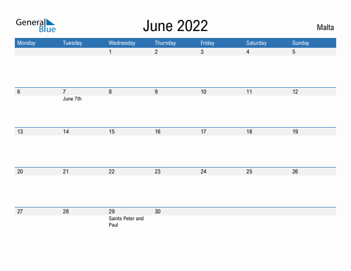 Fillable June 2022 Calendar