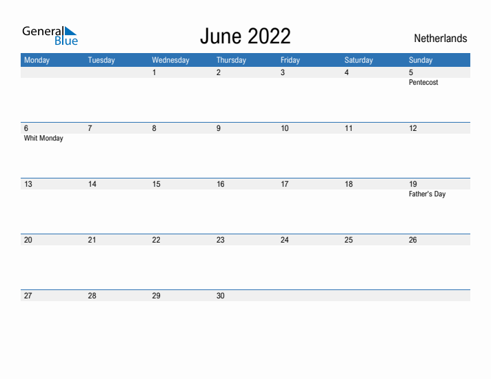 Fillable June 2022 Calendar