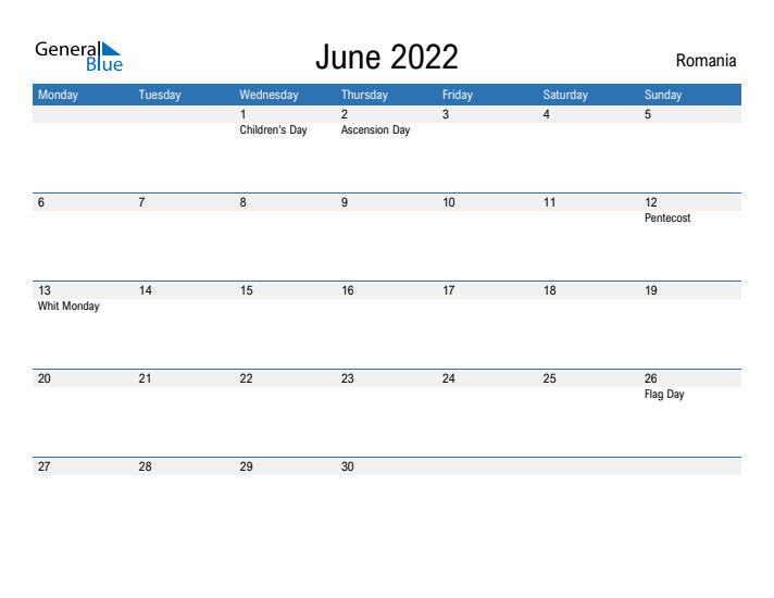 Fillable June 2022 Calendar