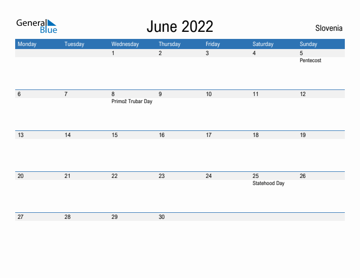 Fillable June 2022 Calendar