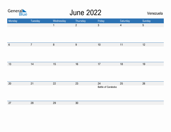 Fillable June 2022 Calendar