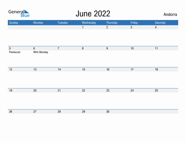 Fillable June 2022 Calendar