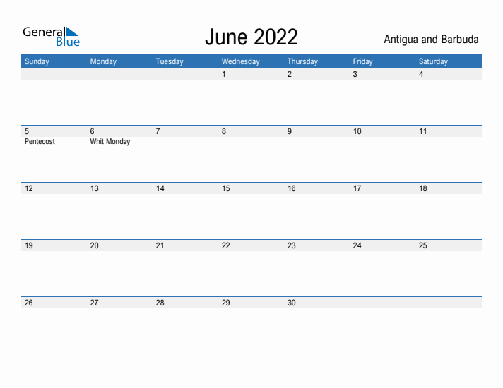 Fillable June 2022 Calendar