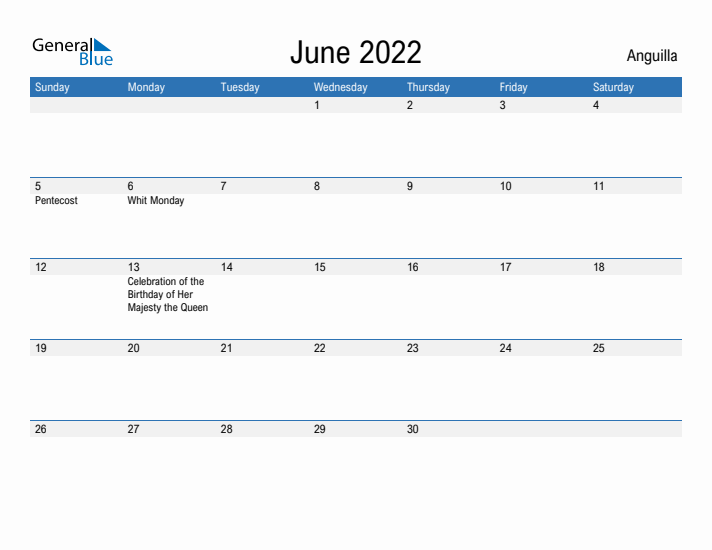 Fillable June 2022 Calendar