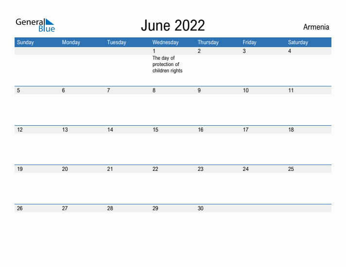 Fillable June 2022 Calendar