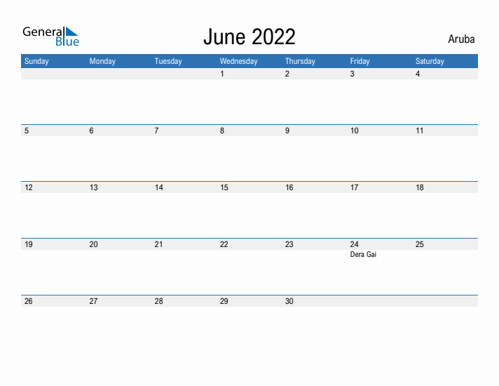 Fillable June 2022 Calendar