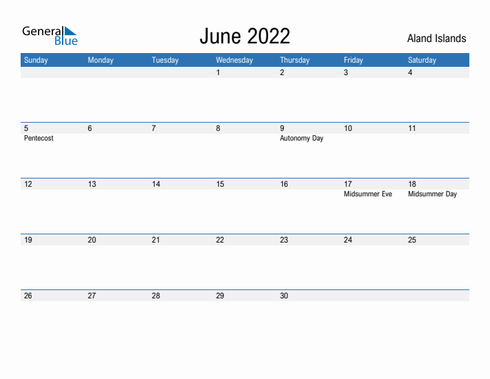 Fillable June 2022 Calendar