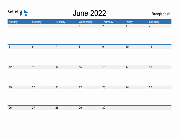 Fillable June 2022 Calendar