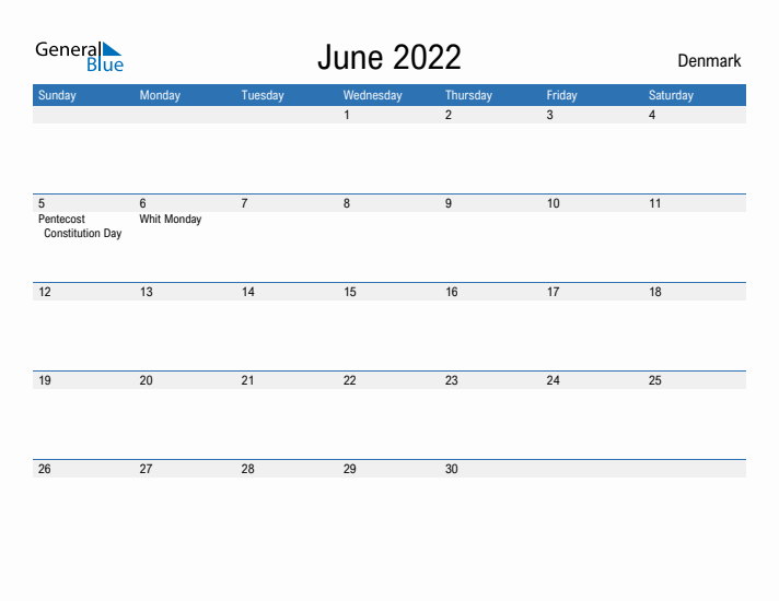 Fillable June 2022 Calendar