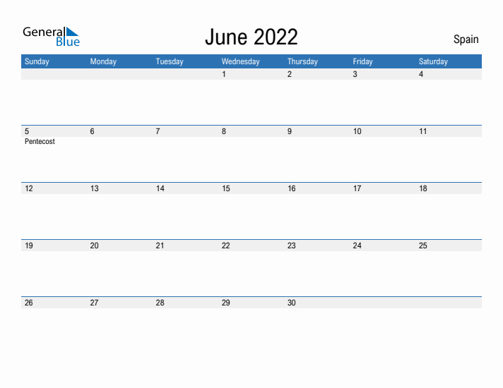 Fillable June 2022 Calendar