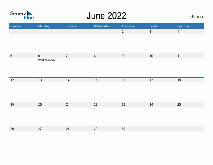 Fillable June 2022 Calendar