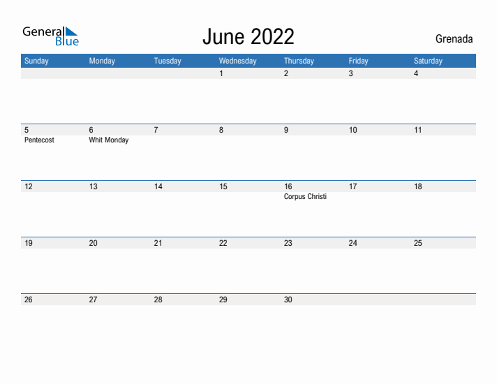 Fillable June 2022 Calendar