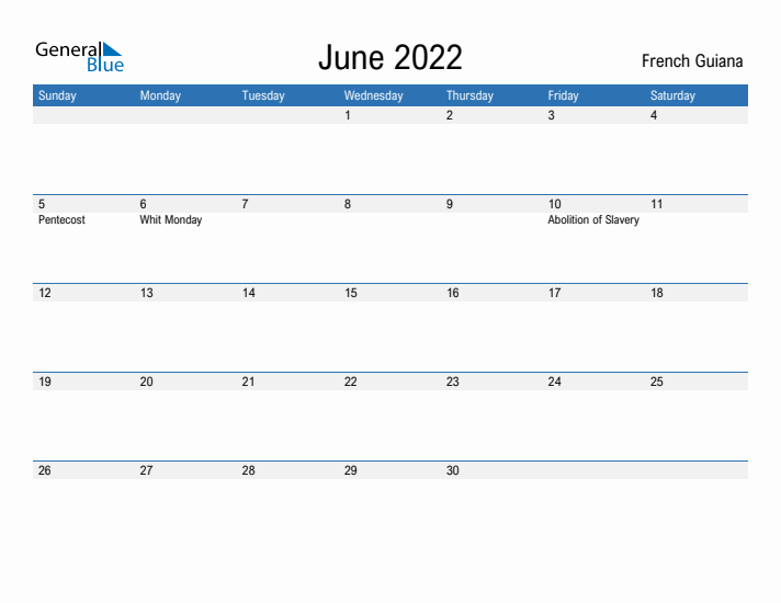 Fillable June 2022 Calendar