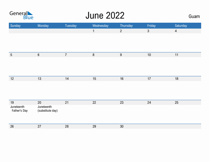 Fillable June 2022 Calendar