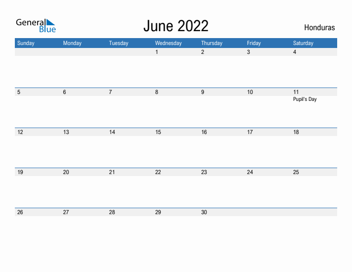 Fillable June 2022 Calendar