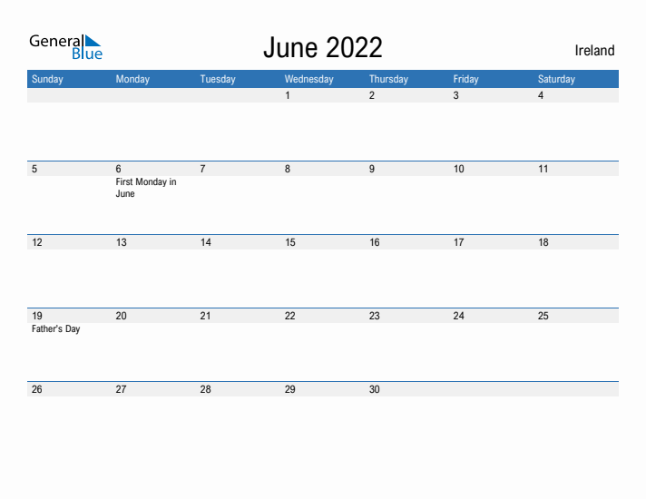 Fillable June 2022 Calendar