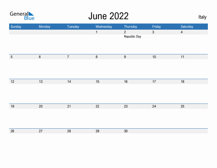 Fillable June 2022 Calendar