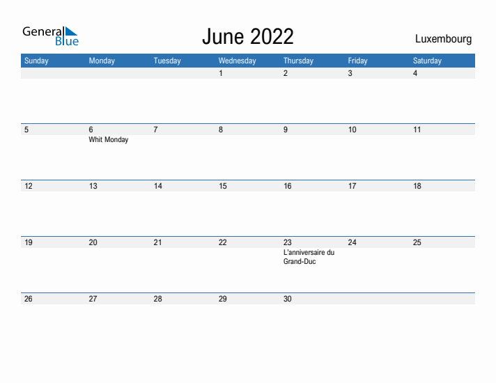 Fillable June 2022 Calendar