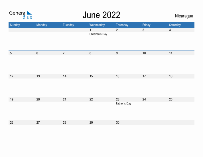 Fillable June 2022 Calendar