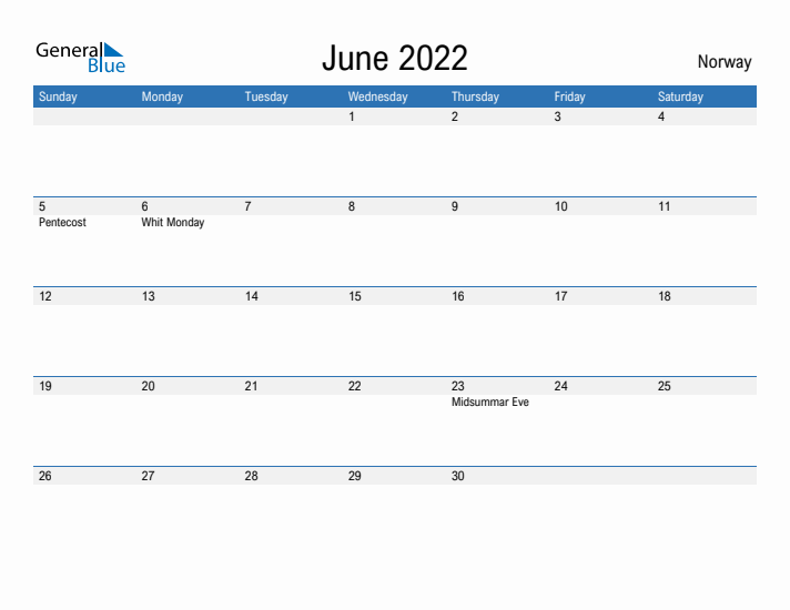 Fillable June 2022 Calendar