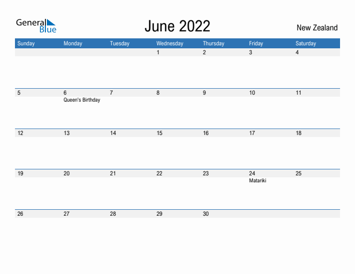 Fillable June 2022 Calendar