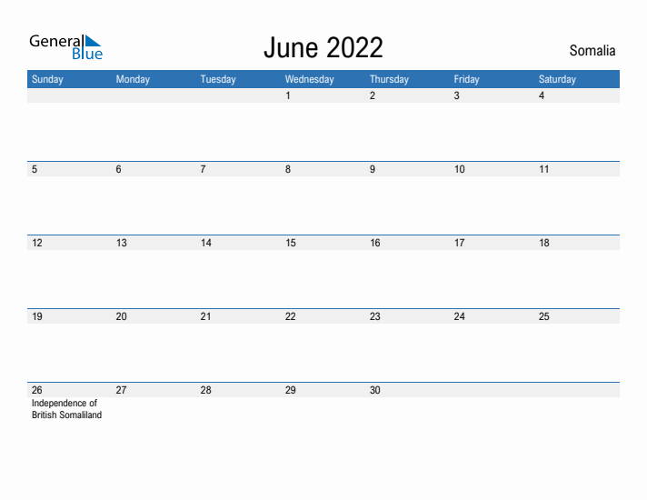 Fillable June 2022 Calendar