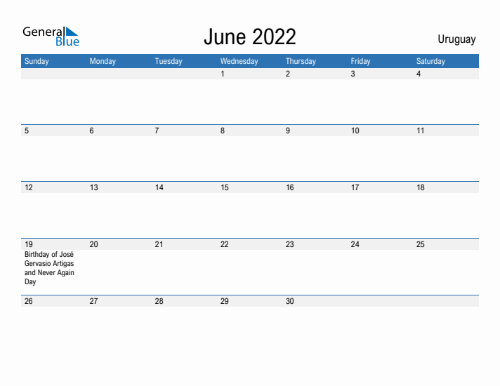 Fillable June 2022 Calendar