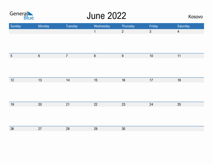 Fillable June 2022 Calendar