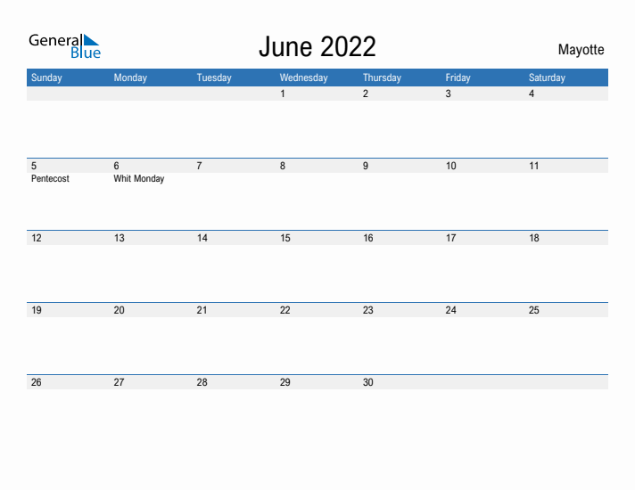 Fillable June 2022 Calendar