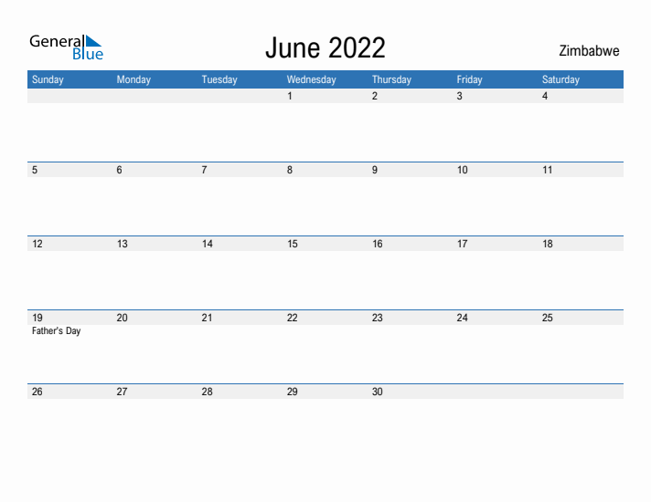 Fillable June 2022 Calendar