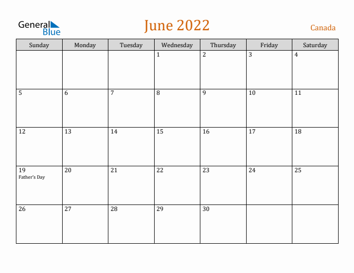 June 2022 Holiday Calendar with Sunday Start