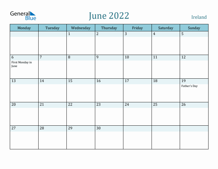 June 2022 Calendar with Holidays