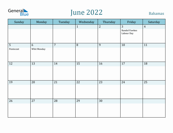 June 2022 Calendar with Holidays