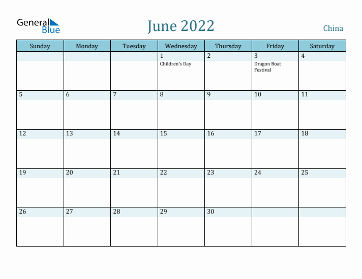 June 2022 Calendar with Holidays