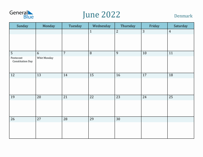 June 2022 Calendar with Holidays