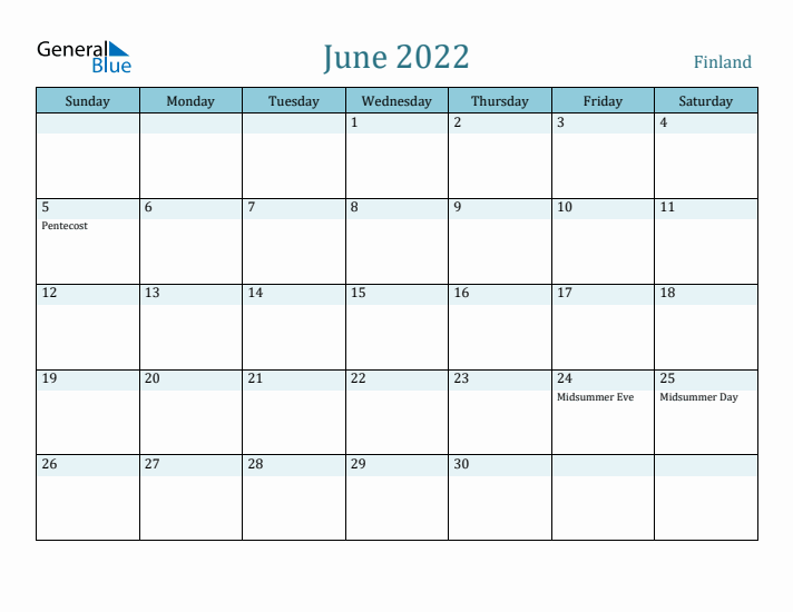 June 2022 Calendar with Holidays