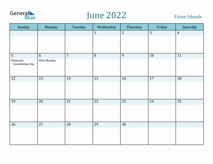 June 2022 Calendar with Holidays